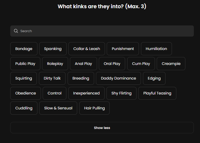 Step 4 — Kinks selection